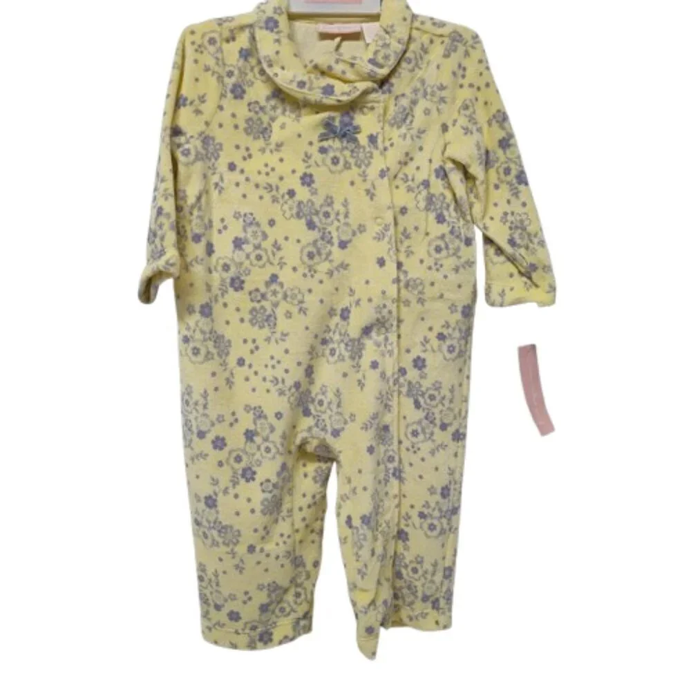 First Impressions 6 - 9 Month Snap Bottom Cozy Light Yellow One Piece NWT Baby